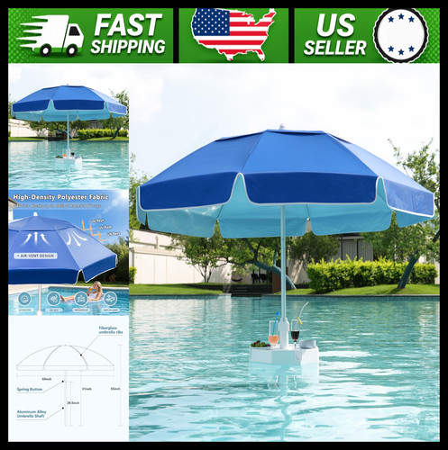 Floating pool umbrella with - floating,