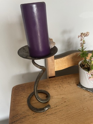 Wrought iron candle sticks - candle, and