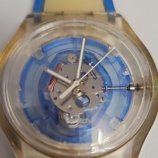Vintage Swatch GK104 “Jelly Skin” 1990s Blue Transparent Watch – Swiss Made VGC