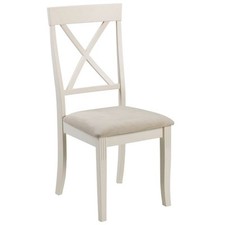 Davenport Dining Chair White Lacquered Ivory Faux Suede