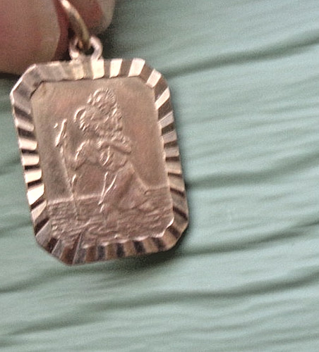 Gold christopher pendant or - gold,