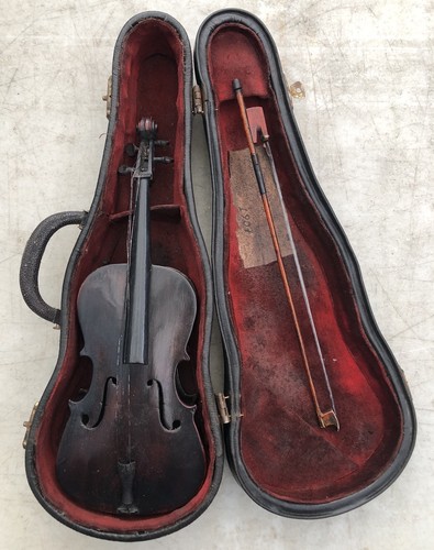 Antique miniature wood violin - antique,
