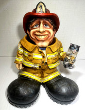 Funny Fireman Rescuing Cat