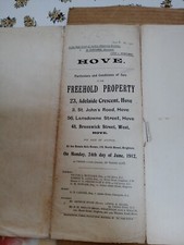 Freehold Property Documents  Hove 1912