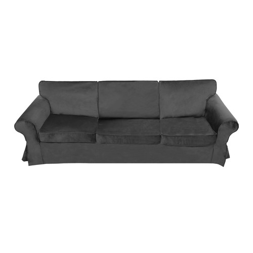 Velvet seater sofa slipcover - velvet,