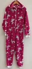 Pink  All In One Age 6-7 horse pattern hooded girls