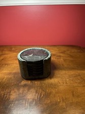 Set of 6 Black Granite