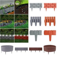 GARDEN BORDER LAWN EDGING FLEXIBLE PLASTIC FLOWER BED HAMMER IN PATH EDGE FENCE