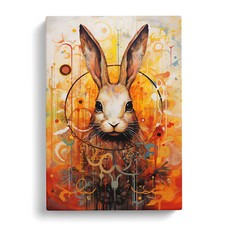 Rabbit Action Art Canvas Wall