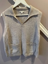 COS sleeveless wool top with collar and pockets