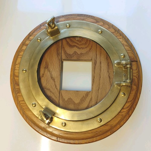 Vintage brass ship window - vintage,