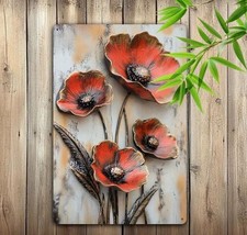 POPPY 2D METAL WALL ART