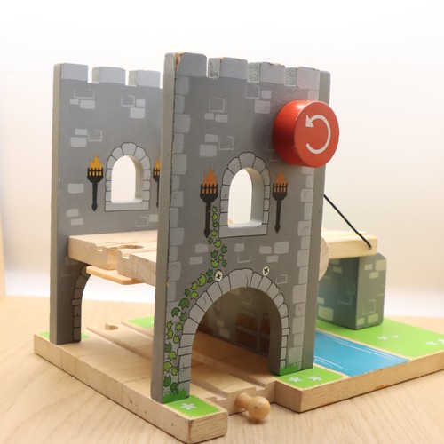 Wooden train track castle - wooden,