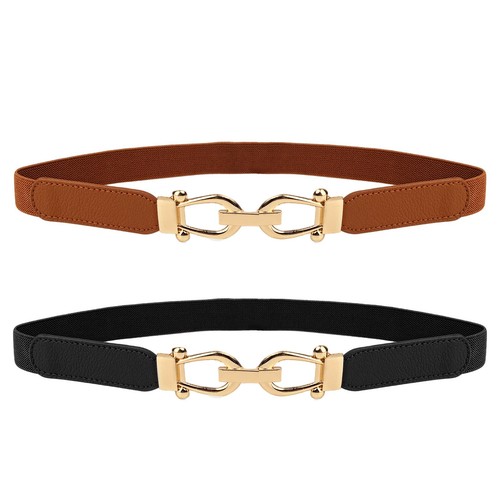 Stretchy thin waist belt - stretchy,