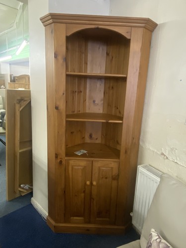 Solid pine corner cabinet - solid,