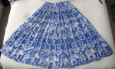 QED London Hippy Boho Gypsy Indian Skirt Drawstring Medium Black White Elephants