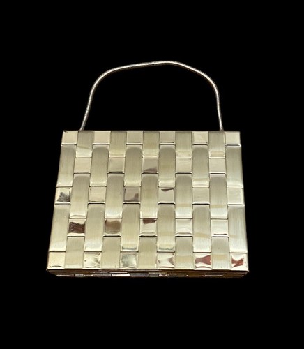 Vintage compact clutch purse - clutch,