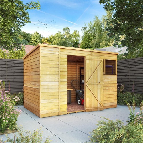10x6 wood garden shed overlap - garden,
