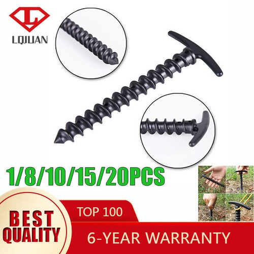 Screw tent pegs hard - in,