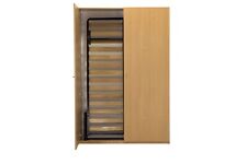 Vertical Small Double Wall bed In Beech Cabinet + Side Unit, Spring Clearance