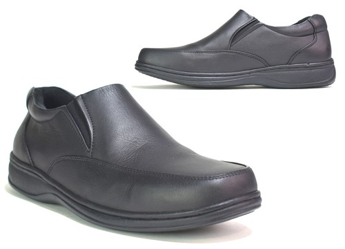 Mens black leather light - black, shoes