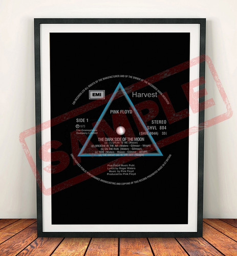 Pink floyd the dark side - a3,