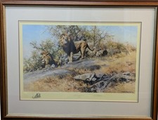 The Two Gentlemen of Savuti Framed Signed David Shepherd Artwork Limited Edition