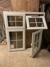 H 131/133 x W 122 cm - GEORGIAN UPVC DOUBLE GLAZED WINDOW   (REF: MJ290)