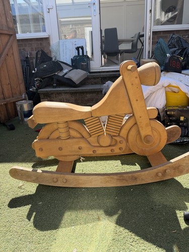 Rocking wooden motorbike - rocking,