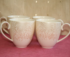 FOUR DENBY, MONSOON HOME, LUCILLE GOLD RANGE, LARGE CURVE MUGS, NEW, UNUSED,
