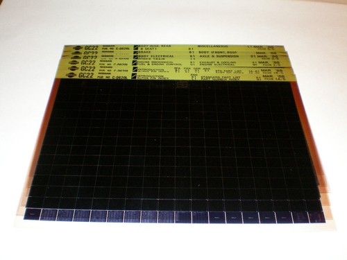 Microfiche spare parts - parts, catalog