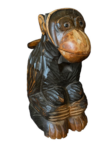 Rare large seated chimpanzee - large,