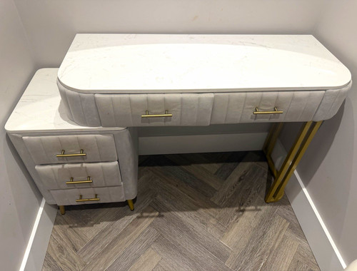 Grey upholstered dressing - grey,