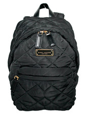 MARC JACOBS Quilted Black Nylon Campus Style 14" Backpack M0011321