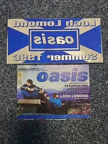 Oasis loch lomond ticket stub - lomond,