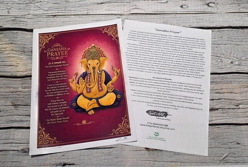 Ganesha prayer art print - art,
