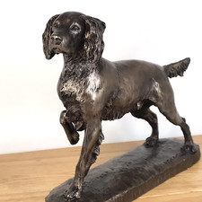 Bronze Springer Spaniel figurine by David Geenty ornament collectable sculpture 