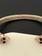 ALEXANDER MCQUEEN TWIN SKULL BANGLE BRACELET