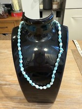 Blue Shell Necklace Delicate Surf Holiday Delicate Vintage Statement 