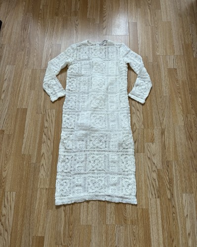 Zara white crochet lace midi - zara,