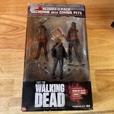 The Walking Dead Bloody 3 Pack Michonne With Zombie Pets