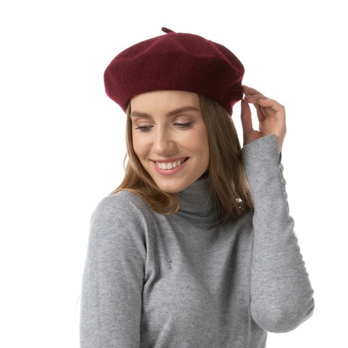 Wool beret hat - wool, hats