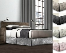 Crushed Velvet Platform Valance Divan Base Valance Sheet Velvet Cover Wrap