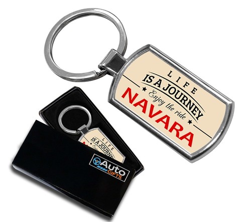 Navara car keyring metal key - navara,