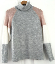 PEACOCKS.  GREY MULTI ROLL NECK SLOPPY JOE JUMPER.  SIZE SMALL