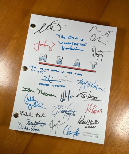 Heat script signed autograph - heat,