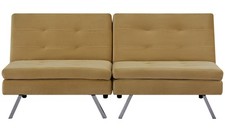 Habitat Duo Fabric 2 Seater Clic Clac Sofa Bed - Camel