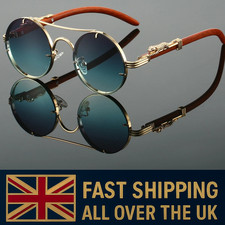 Vintage round Sunglasses Men