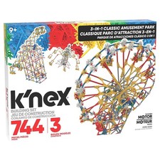 K'NEX Thrill Rides 3-in-1 Classic Amusement Park Building Set 744 Pieces Ages 9+