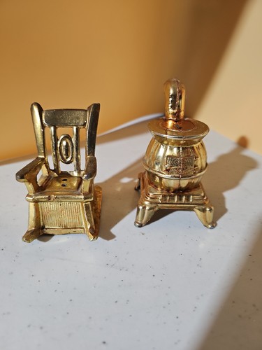 Vtg gold plated cast iron - plated,